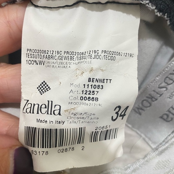Zanella Bennett Wool Trouser Pants, 34” Waist - Picture 8 of 8